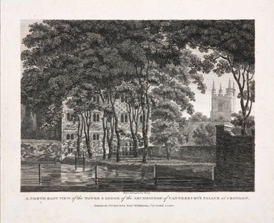 A North East View of the Tower and Lodge of the Archbishop of Canterbury